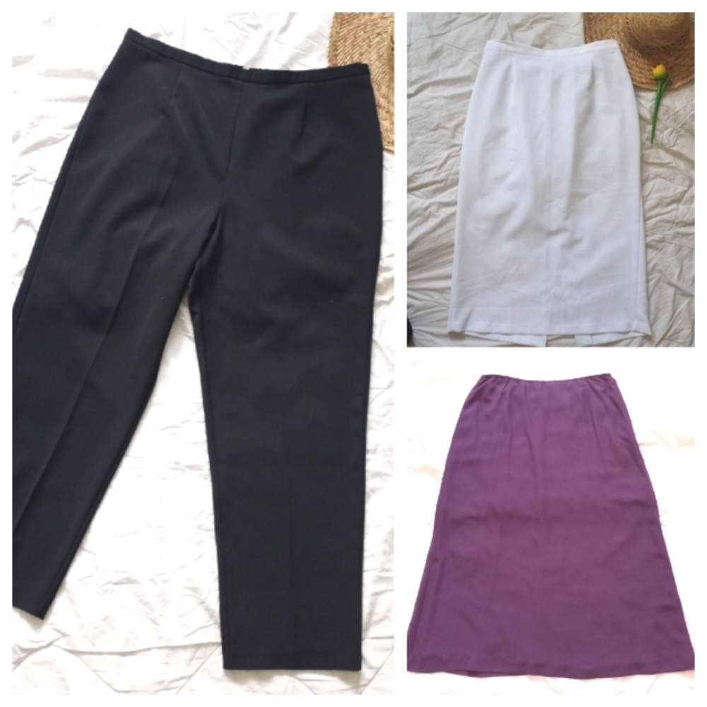 3X1 BUNDLE 2 Midi Skirts 1 Pants Formal/Work Style Sz 14P/16P/16